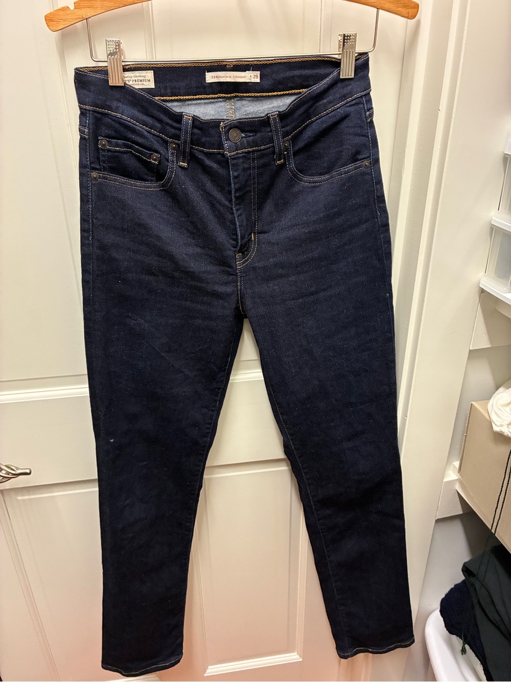 Levi's Women's Skinny Jeans in Dark Blue Denim